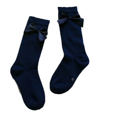 Cotton Baby Socks Bow Princess Socks Baby Girls Knee Anti Slip Leg Warmers Socks